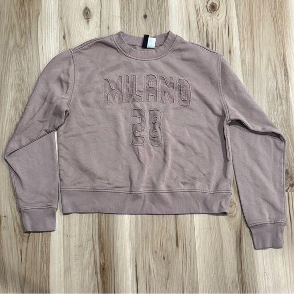 H&M Divided Milano Cropped Crewneck Sweatshirt Women’s XS - Picture 1 of 2